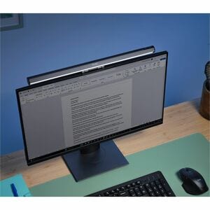 Trust Monitorlicht - Schwarz - An Monitor montierbar - LED Glühbirne - Warm, Weiß - Aluminium, Gummi für LCD-Monitor, Work