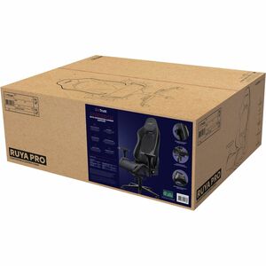 Trust GXT 721 Gaming-Stuhl - Metall, HDF-Polsterung (High Density Foam), Holz, Aluminium - Schwarz