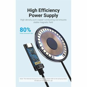 Vention FGABAG Induction Charger - Black - Box - For iPhone, Qi-enabled Device - Input connectors: USB - Heat-free Chargin