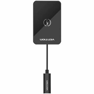 Vention FGBBAG Induction Charger - Black - Box - For iPhone - Input connectors: USB - Foreign Object Detection, Anti-slip