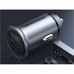 Vention FFFHO 30 W Auto Adapter - Box - Universal Adapter - 1 USB - 1 USB Type-C - For Smartphone, iPhone - 12 V DC, 24 V 