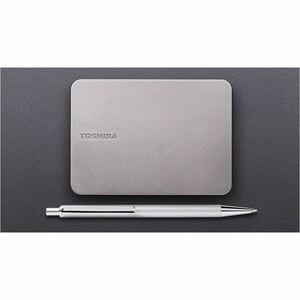 Toshiba Canvio Flex 2 TB Portable Hard Drive - 2.5" External - Silver - Smartphone, Tablet, Desktop PC Device Supported - 