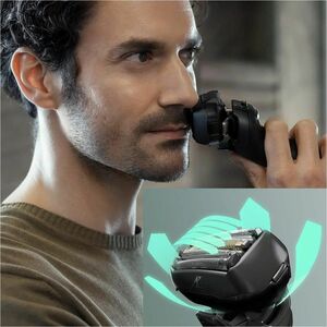 Panasonic ES-LV6U Shaver - Black - 5 x Stainless Steel Blades - 0.83 Hour Maximum Battery Run Time - 1 Hour Maximum Batter
