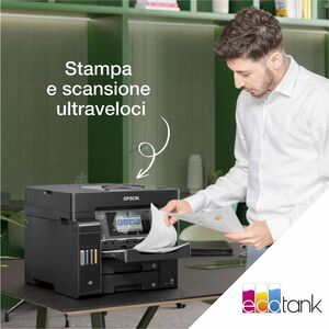 Stampante multifunzione a getto di inchiostro Epson ET-5805 Wireless EcoTank - Colore - Nero - Fotocopiatrice/Fax/Stampant