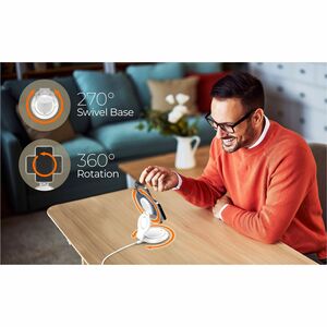 j5create JUPW3415 Induction Charger - White - For iPhone - Input connectors: USB - Magnetic, Foldable, Overheat Protection