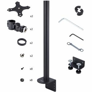 StarTech.com Desk Mount for Monitor, Curved Screen Display - Black - Landscape/Portrait - TAA Compliant - Height Adjustabl