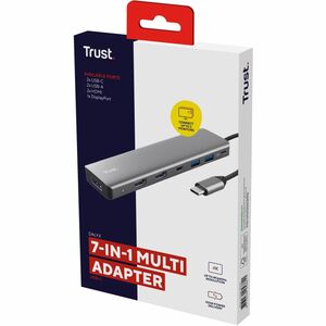 Trust Dalyx USB-Typ C Docking Station für Tastatur, Maus, Festplatte, Notebook, Monitor - Ladefunktion - 3 Unterstützte Di