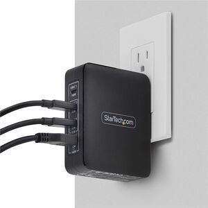 StarTech.com Caricatore USB-C da parete 140W, 3x USB-C/1x USB-A, alimentatore PD 3.1 GaN per MacBook/Dell XPS/Inspiron - 1