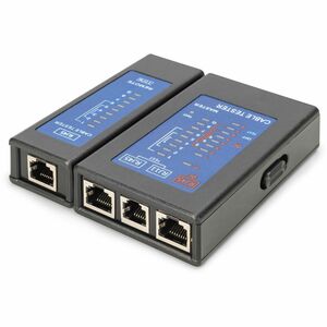 Digitus Kabeltester - LED - PoE-Test, Netzwerkprüfung, Kabeltests - 1 x PoE Ports - 1 x Netzwerk (RJ-45) - Netzwerk (RJ-11)