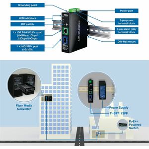 Convertitore file multimediali/ricetrasmettitore TRENDnet TI-BF711SFP - TAA Conforme - 1 Porta(e)Rete (RJ-45) - 1 x Porte 