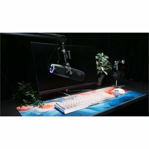 CHERRY XTRFY Ngale X CX-NGALE-X-RGB-BLACK Wired Dynamic Microphone for Recording, Live Streaming, Monitoring, Studio, Gami