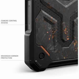 Urban Armor Gear Monarch Pro Rugged Case for Apple iPhone 16 Pro Max Smartphone - Forged Carbon with Copper - Shock Resist
