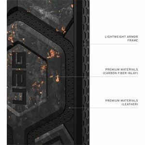 Urban Armor Gear Monarch Pro Rugged Case for Samsung Galaxy S25 Ultra Smartphone - Forged Carbon with Copper - Shock Resis