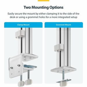 StarTech.com 6 Fach Monitorhalterung mit Querstange, Monitore bis 32 Zoll & 8kg, Zwei Pfosten Bildschirmhalterung/Monitora