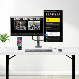 StarTech.com Mounting Arm for Monitor - Black - Landscape/Portrait - TAA Compliant - Height Adjustable - 2 Display(s) Supp