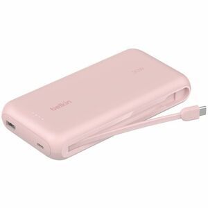 Belkin BoostCharge Power Bank - Pink - For Smartphone, iPhone, iPad mini, iPad Pro - 2 x Type-C 30W, 1 x Type-A 30W - 2000