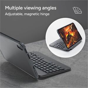 ZAGG Slim Book Keyboard/Cover Case Apple iPad mini (6th Generation), iPad mini (7th Generation) Tablet - Wear Resistant, T