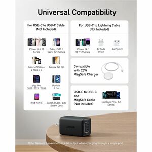 ANKER 523 Charger (Nano 3, 47W) - 47 W - Black Stone