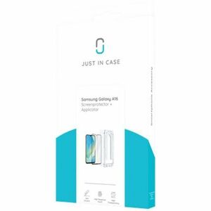 Just in Case Tempered Glass Screen Protector for Samsung Galaxy A16 - Clear - 1 Pack - For Super AMOLED Smartphone - Scrat