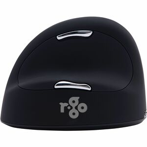 R-Go HE Vertical mouse Maus - USB Typ-A - Optisch - 5 Taste(n) - Schwarz - Kabellos - 10 m - 2,40 GHz - wiederaufladbar - 