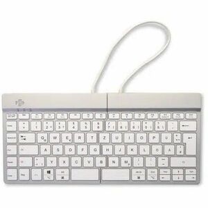 R-Go Split Break Tastatur - Kabellos Konnektivität - USB-Typ C Schnittstelle - Deutsch - QWERTZ Layout - Weiß - Schere Key
