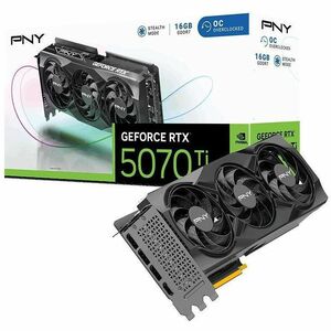 PNY NVIDIA GeForce RTX 5070 Ti Grafikkarte - 16 GB GDDR7 - Gesamthöhe - 7680 x 4320 - 2,30 GHz Core - 2,57 GHz Boost-Taktf
