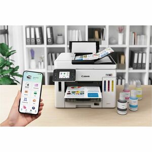 Canon MAXIFY GX7150 Wired & Wireless MegaTank - Tintenstrahl-Multifunktionsdrucker - Farbe - Kopierer/Fax/Drucker/Scanner 