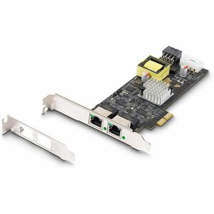 StarTech.com 2.5Gigabit Ethernet Card - 2.5GBase-T - Plug-in Card - Black - PCI Express 2.0 x2 - Low Profile Bracket Heigh