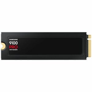 Samsung 9100 PRO Heatsink PCIe® 5.0 NVMe™ M.2 SSD - 1 TB. SSD capacity: 1 TB, SSD form factor: M.2, Read speed: 14700 MB/s