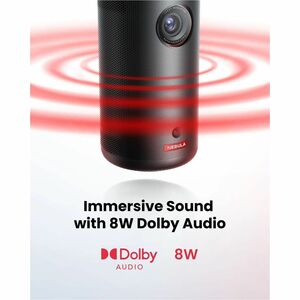 Nebula Capsule 3 LED Projector - Portable - Black - Front - 1080p - Outdoor, Entertainment