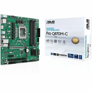 Asus Pro PRO Q870M-C-CSM Desktop Motherboard - Intel Q870 Chipset - Socket LGA-1851 - Micro ATX - Core Ultra Processor Sup