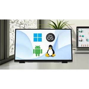 Hannspree HT240CUA 24" Class LED Touchscreen Monitor - 16:9 - 6 ms - 60.5 cm (23.8") Viewable - Projected Capacitive - 10 