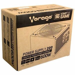 Vorago Start the Game PSU-200 Fuente de alimentación - 600W - Negro - ATX - 120 V AC, 230 V AC Entrada - 3,3 V DC, 5 V DC,