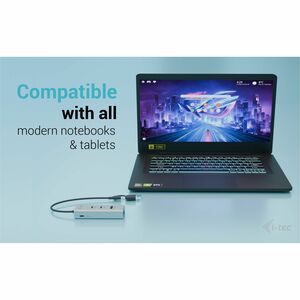 i-tec USB Hub - USB Type A, USB Type C - 640 MB/s - Keyboard, Mouse, Flash Drive - 5 Total USB Port(s) - PC, Mac