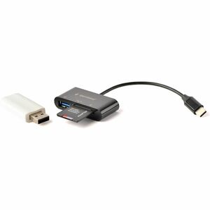 Lettore flash Gembird 2 Slot - USB 3.1 Tipo C, USB 2.0 - 256 GB Chiavetta USB - SD, microSD, SDHC, SDXC, TransFlash - 2 Nu