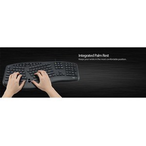 Adesso Tru-Form 160 Rugged Keyboard - Cable Connectivity - USB Interface - Scroll Wheel - English (US) - Black - Membrane 