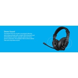 Adesso Xtream H5U Wired Over-the-head Stereo Gaming Headset - Binaural - Circumaural - 32 Ohm - 20 Hz to 20 kHz - 180 cm C