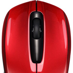Adesso iMouse S50R Mouse - Radio Frequency - USB - Optical - 3 Button(s) - Red - Wireless - 2.40 GHz - 1200 dpi - Scroll W