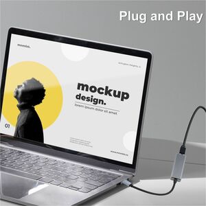 Adesso AUH-5000 Gigabit Ethernet Adapter for Mac, Notebook, Desktop Computer, Tablet, Smartphone, Switch, iPhone - 1000Bas