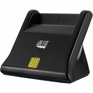 Adesso SCR-300 Contact Smart Card Reader - Black - TAA Compliant - CableUSB 2.0