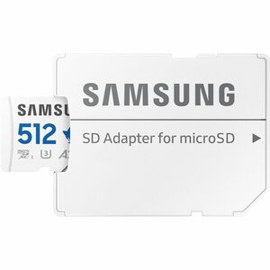 Samsung PRO Plus MB-MD128S 512 GB Class 10/UHS-I (U3) V30 microSDXC - 1 - 180 MB/s Read - 130 MB/s Write