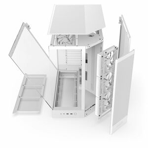 NZXT H9 Flow CM-H92FW-01 Computer Case - ATX Motherboard Supported - Mid-tower - Glass, Tempered Glass, Steel, Galvanized 