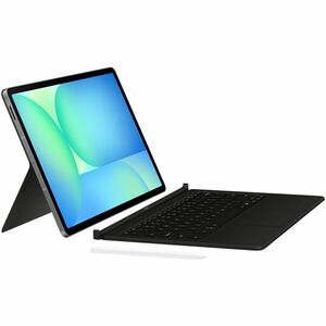 Housse/Clavier Samsung Book Cover - Porte-livres Style Samsung Galaxy Tab S10 FE+ Tablette - Noir - 202,5 mm Hauteur x 301
