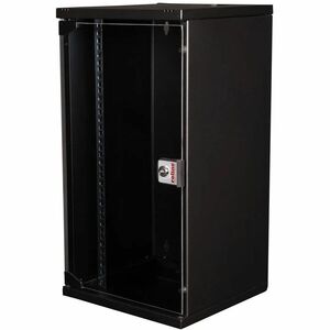 Roline 12U Wandmontierbar Rackschrank für Gestell270 mm Rack Depth - Schwarz - Glas, Stahl