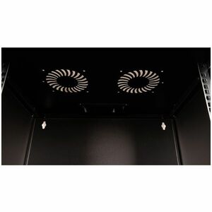 Roline 9U Wandmontierbar Geschlossener Schrank Rackschrank für Networking380 mm Rack Depth - Schwarz - Glas, Stahl, Blech 