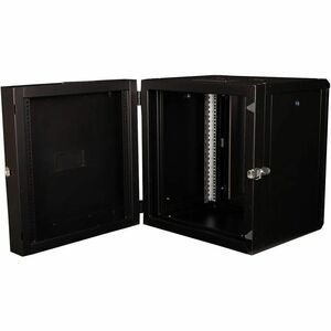 Roline 12U Wandmontierbar Geschlossener Schrank Rackschrank für Netzwerk-Geräte450 mm Rack Depth - Schwarz - Gummi, Blech,
