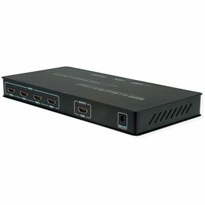 Roline HDMI-Switcher - Schwarz - 4 x Inputs - 1 x Ausgänge - 4 x HDMI Ein - 1 x HDMI Aus - TV, Monitor, Blu-ray-Disc-Playe