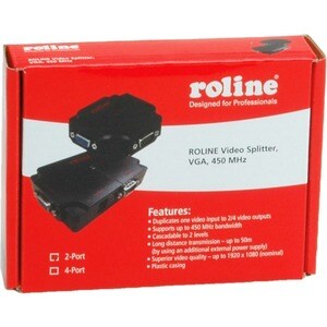 Roline Videoadapter - 1 - 1920 x 1440 Supported - Schwarz