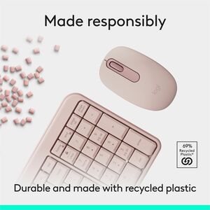 Logitech MK250 Bluetooth Wireless Mouse and Keyboard Combo: Fast & Easy Connectivity, Compact Wireless Keyboard, Ambidextr