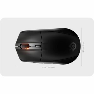 SteelSeries Rival 3 Wireless Gen 2 - Black US - TrueMove Air - Wireless - Bluetooth/Radio Frequency - 2.40 GHz - Black - U